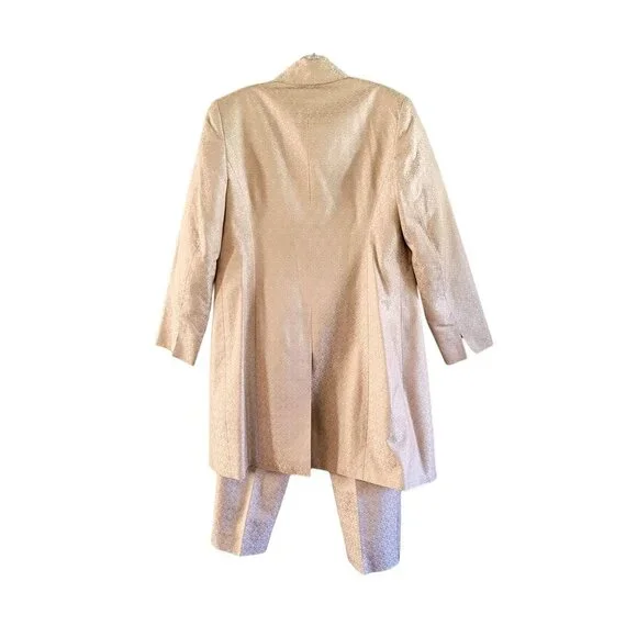 Talbots Silk Pants Suit with Long Jacket - Picture 2 of 8